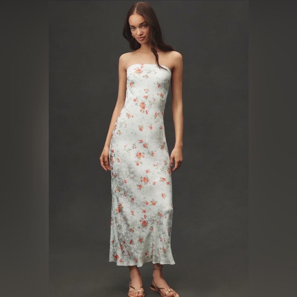 Floral Strapless Maxi Dress